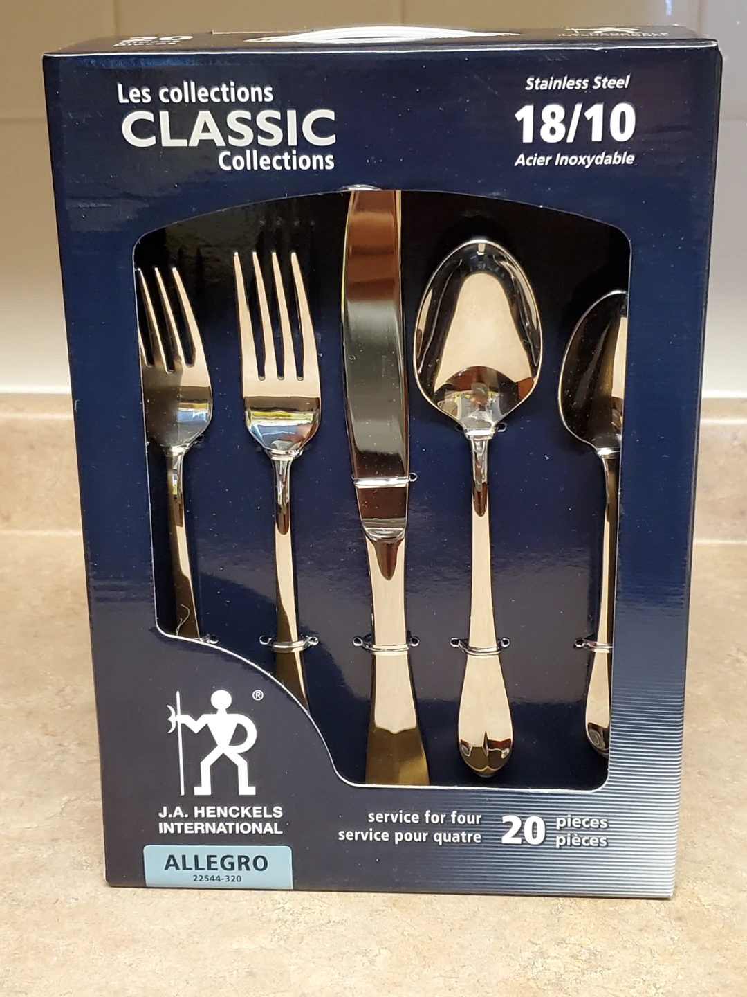 J.A. Henckels Allegro 20-Piece Flatware Set –Stainless Steel
