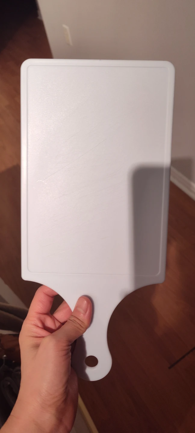 White Cutting Board with Handle