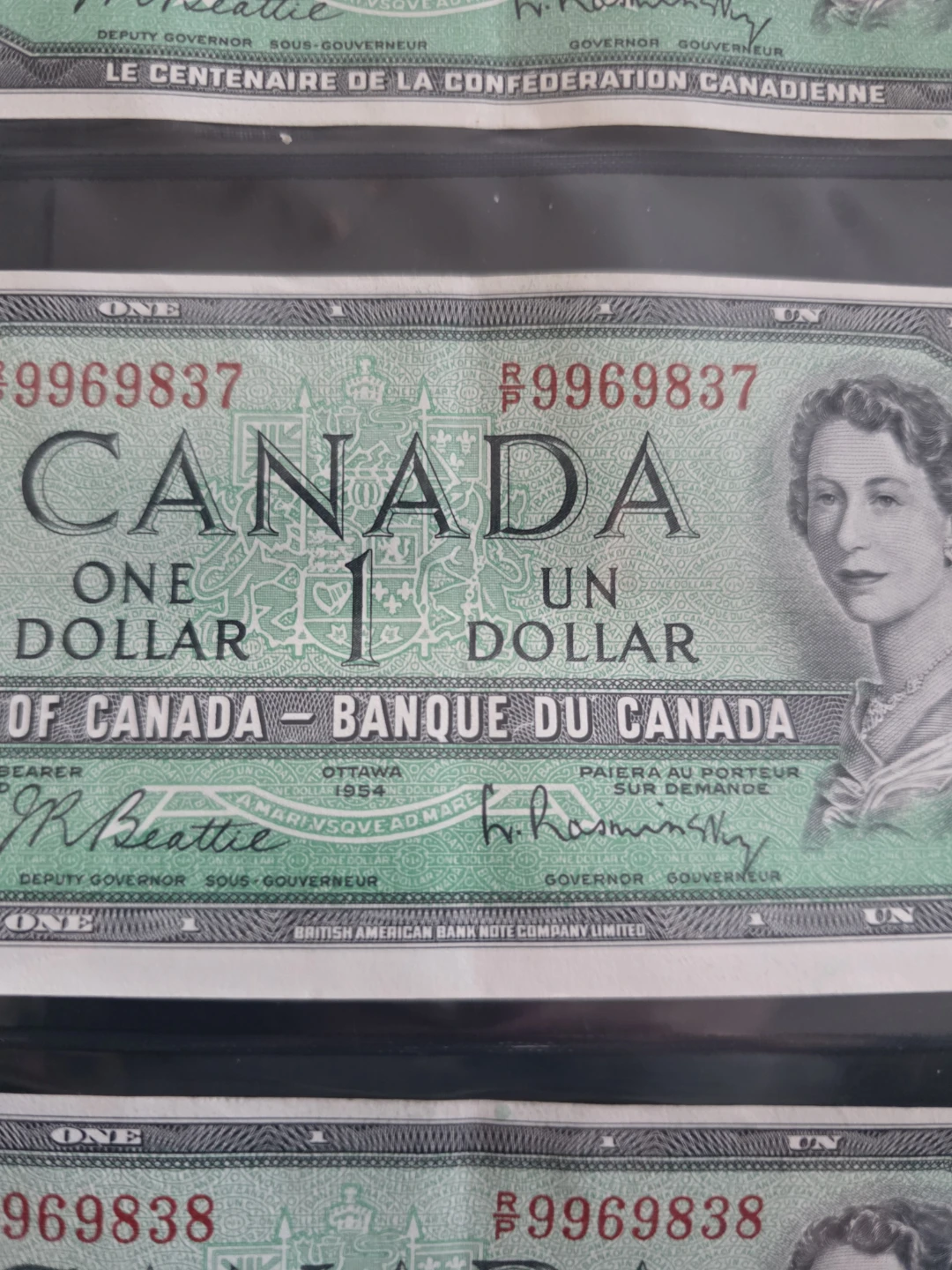 1954 x 2 and 1 1967 Canadian One Dollar Bill - photo 4