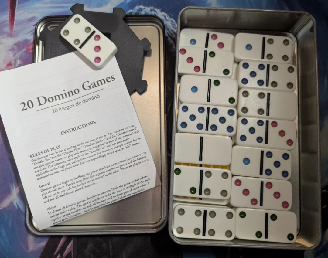 Cardinal Double Six Color Dot Dominoes