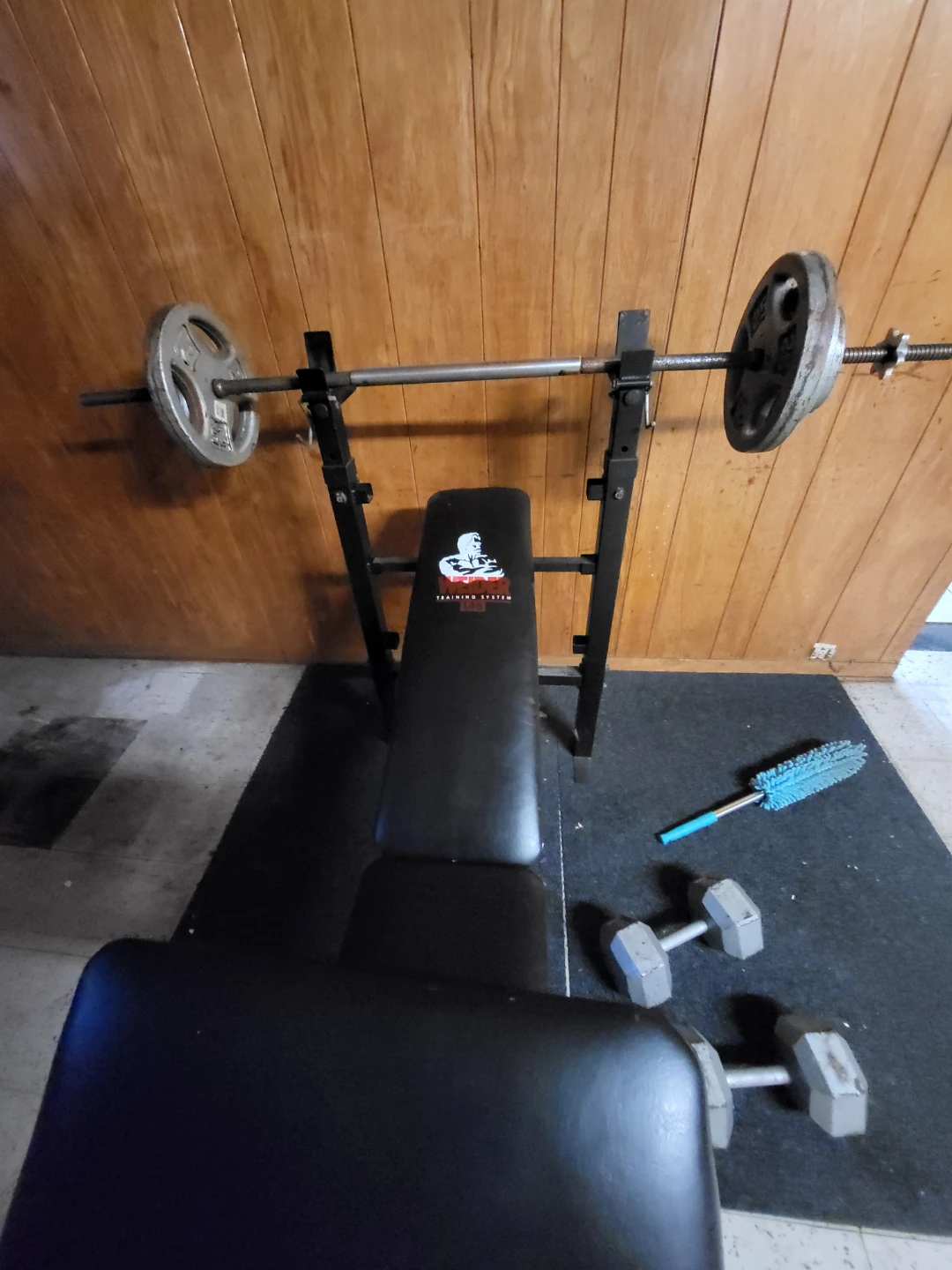 Weight Bench and Barbell Set