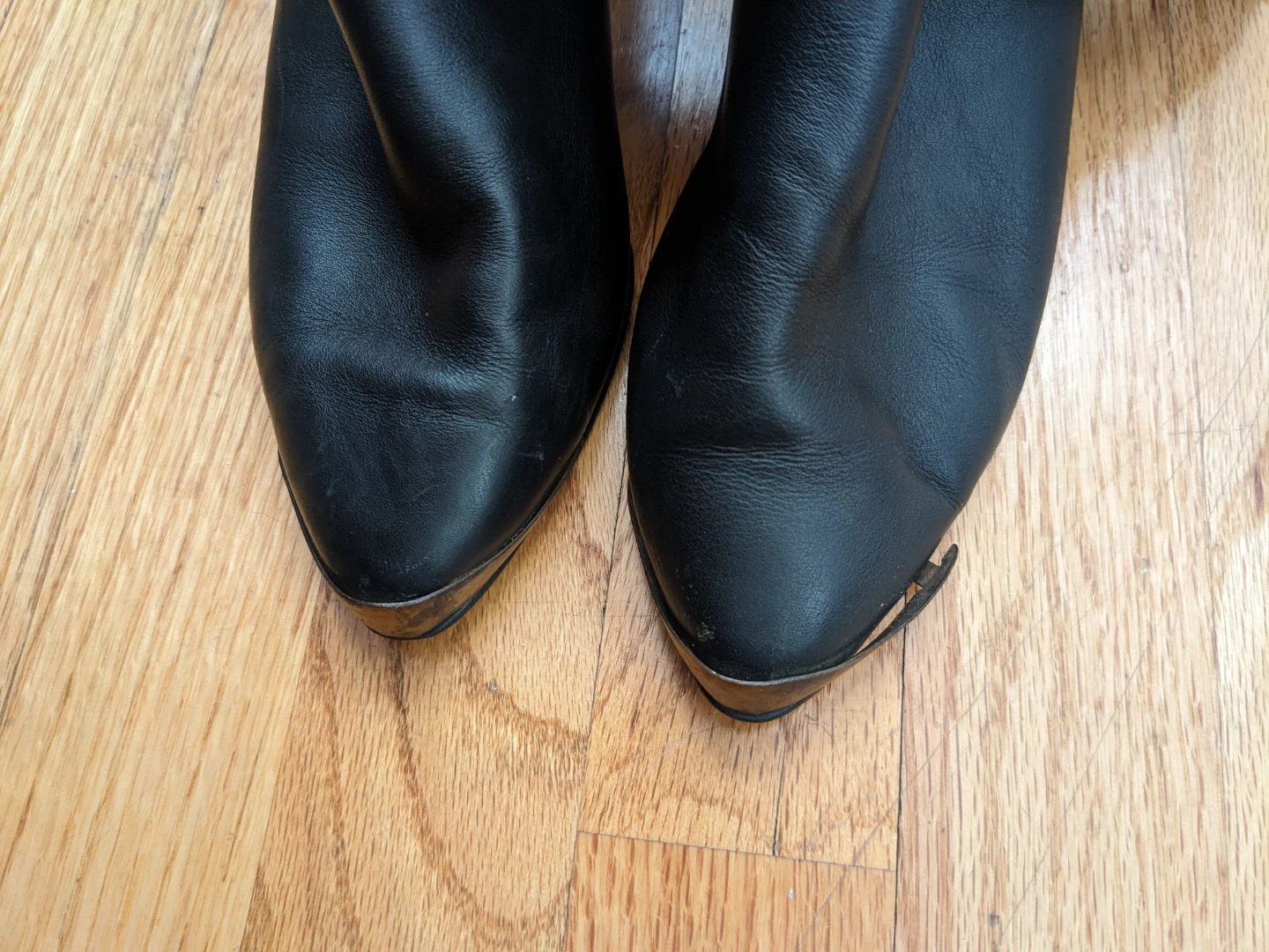 Black Leather Ankle Boots vintage - photo 3