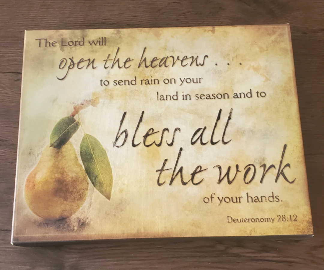 Inspirational Wall Art - "Bless All the Work"