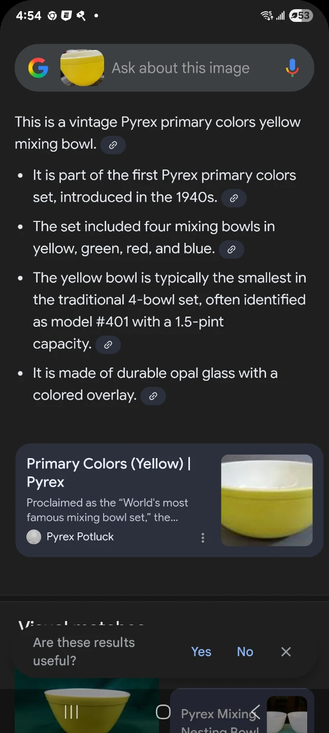 Vintage Pyrex Yellow Mixing Bowl - photo 3