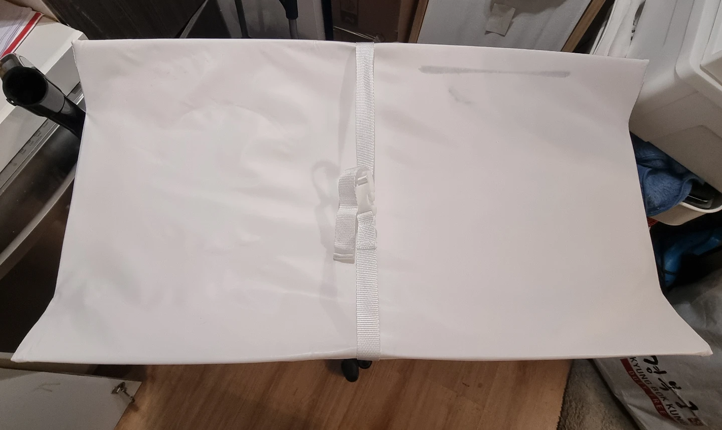 White Baby Changing Pad with Straps