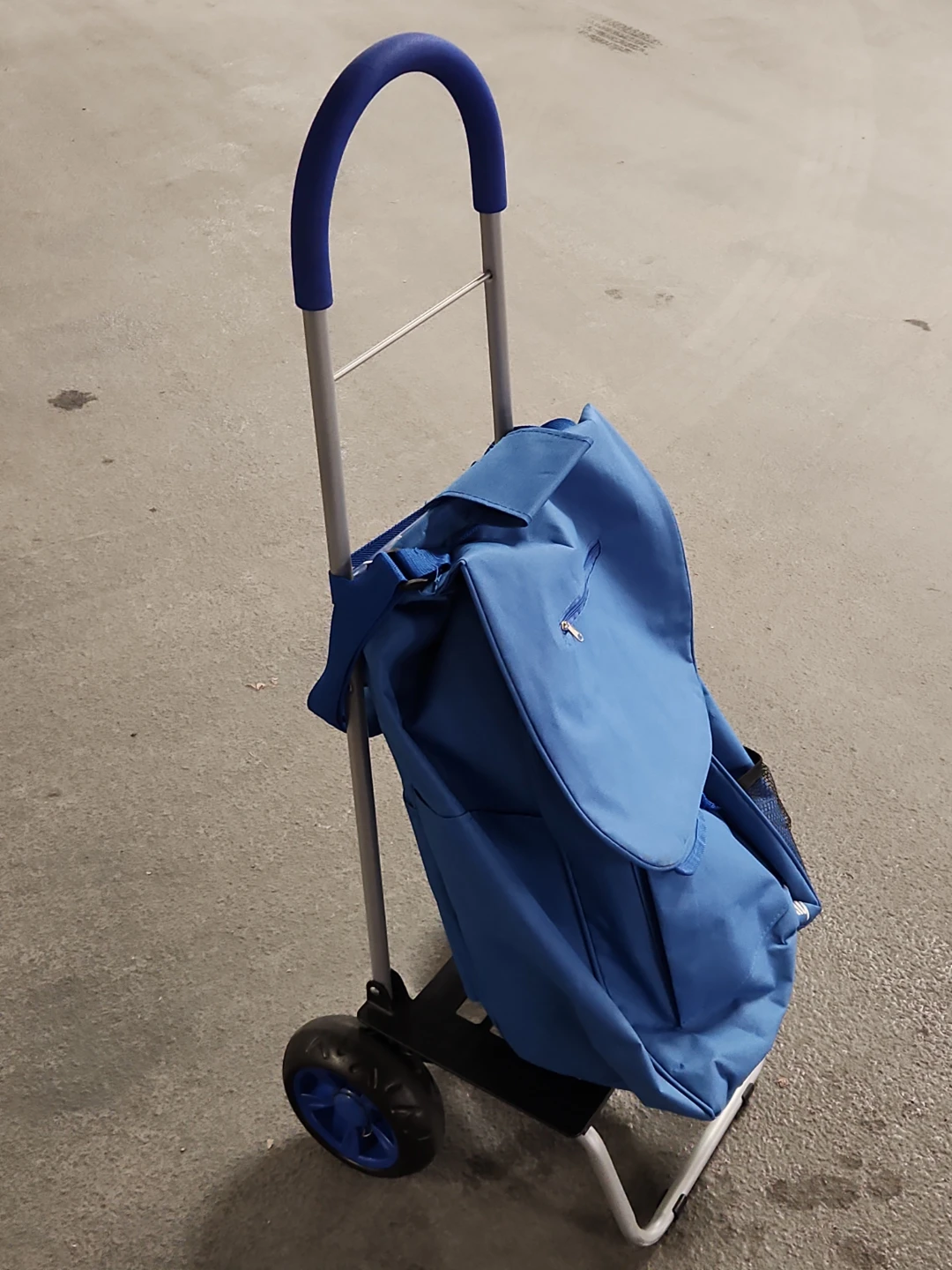 Blue Shopping Trolley Cart