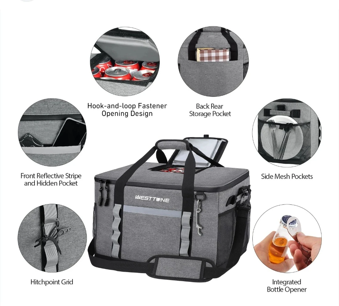 Portable Soft Cooler Bag - Can Insulated Camping Cooler, Leak... - photo 4