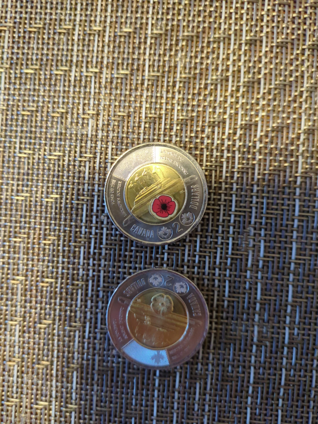 Canadian Tomb of the Unknown Soldier Toonies
