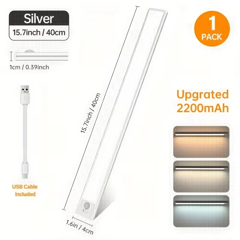 15.7" Rechargeable LED Motion Sensor Light Bar - New in Box🥕 - photo 2