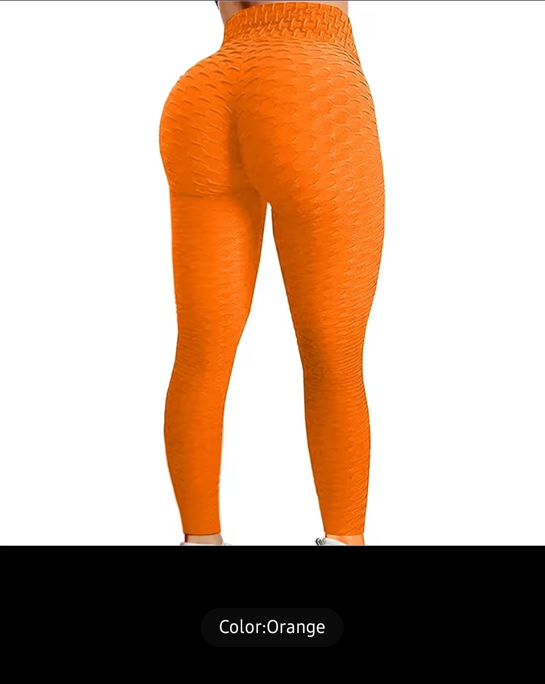Orange Textured Leggings - photo 2