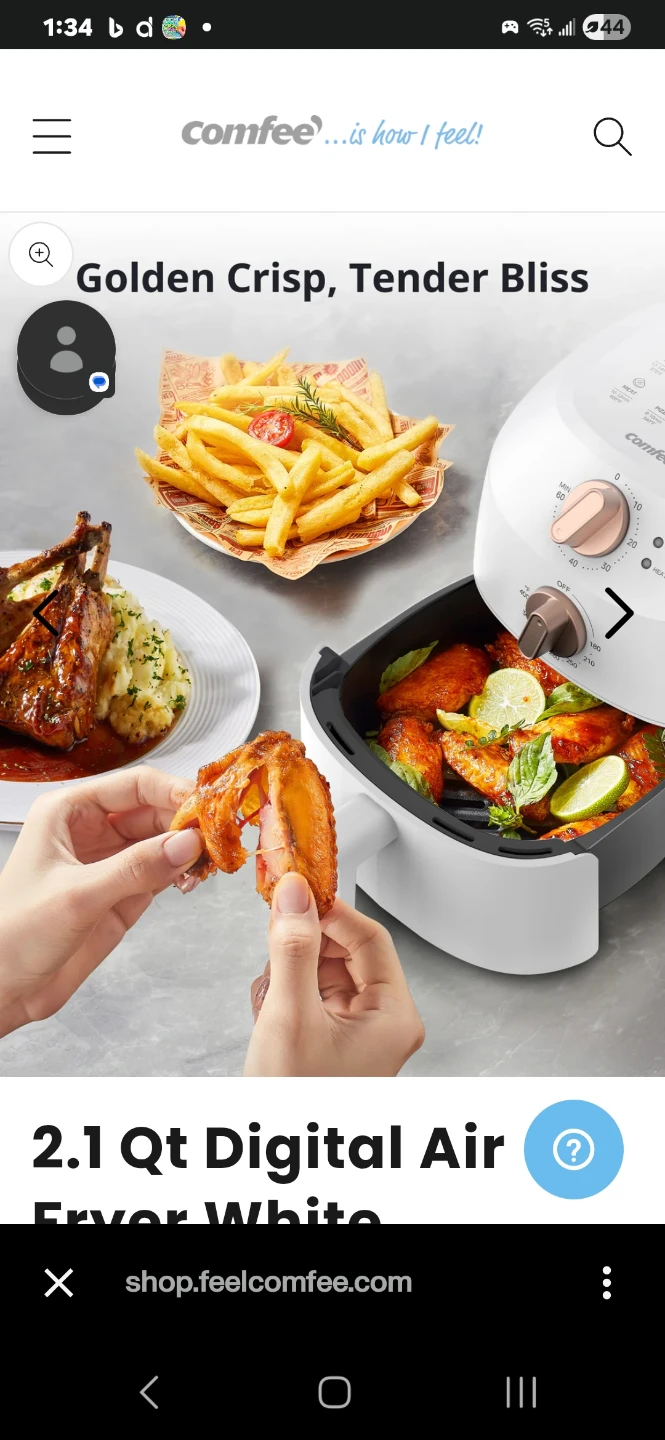 Air Fryer - White_Comfee 2.1 Qt Digital - photo 3