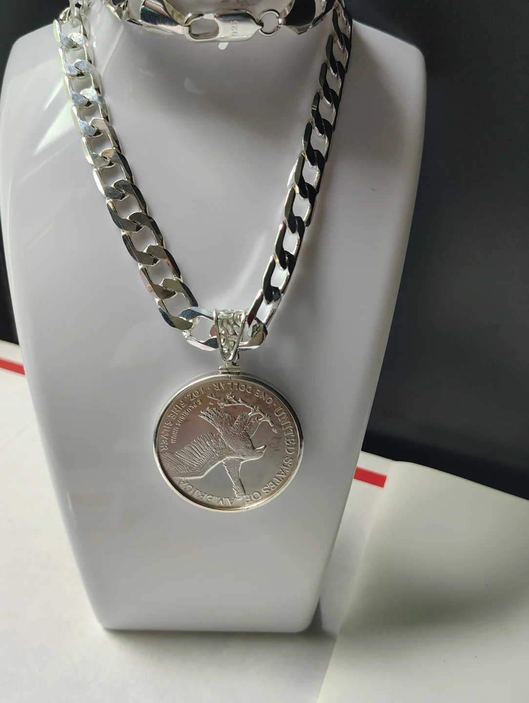collar con moneda de plata 1oz. 2021 American silver Eagle - photo 5