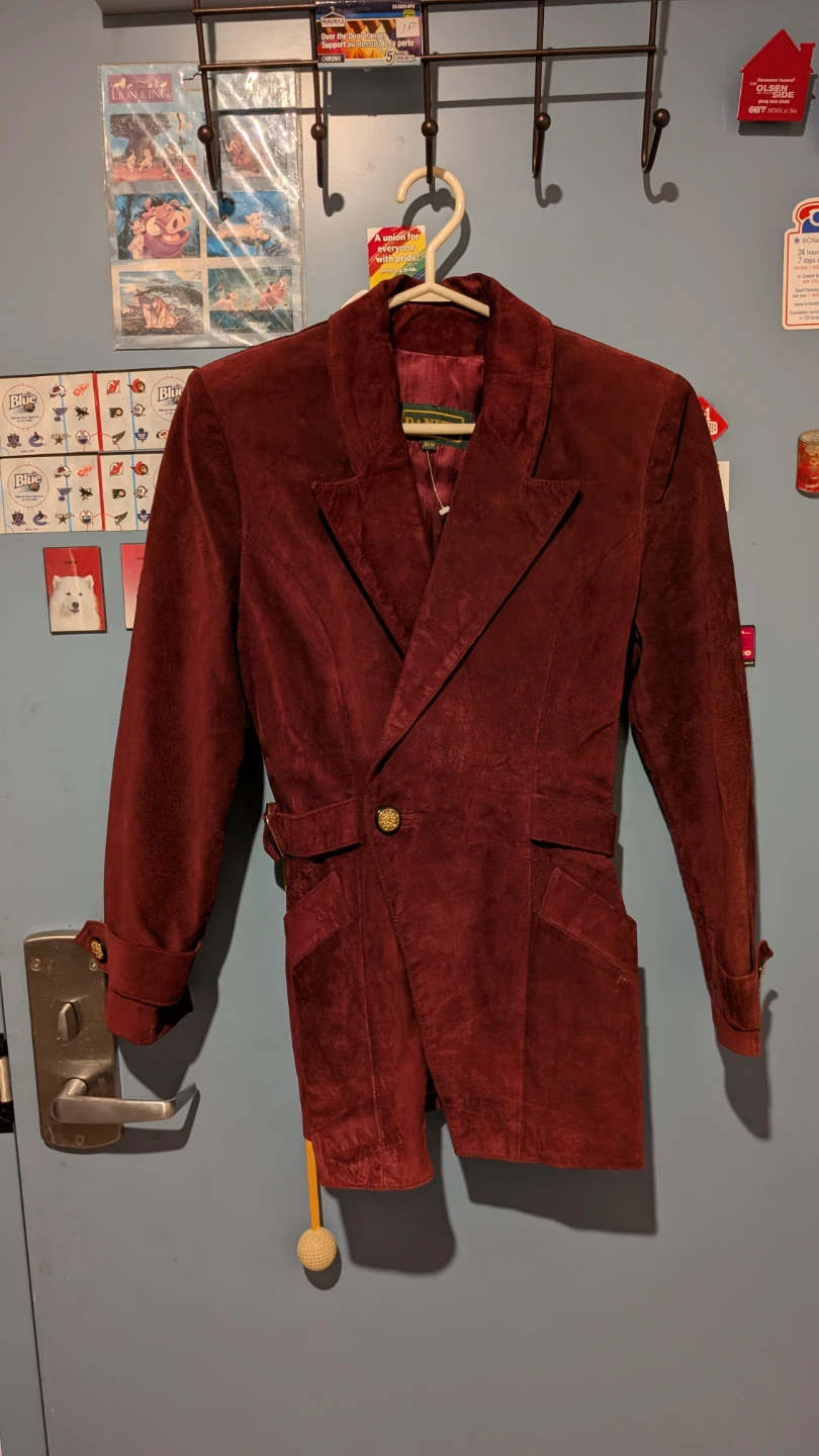 Danier XS Suede Burgundy Blazer - photo 3