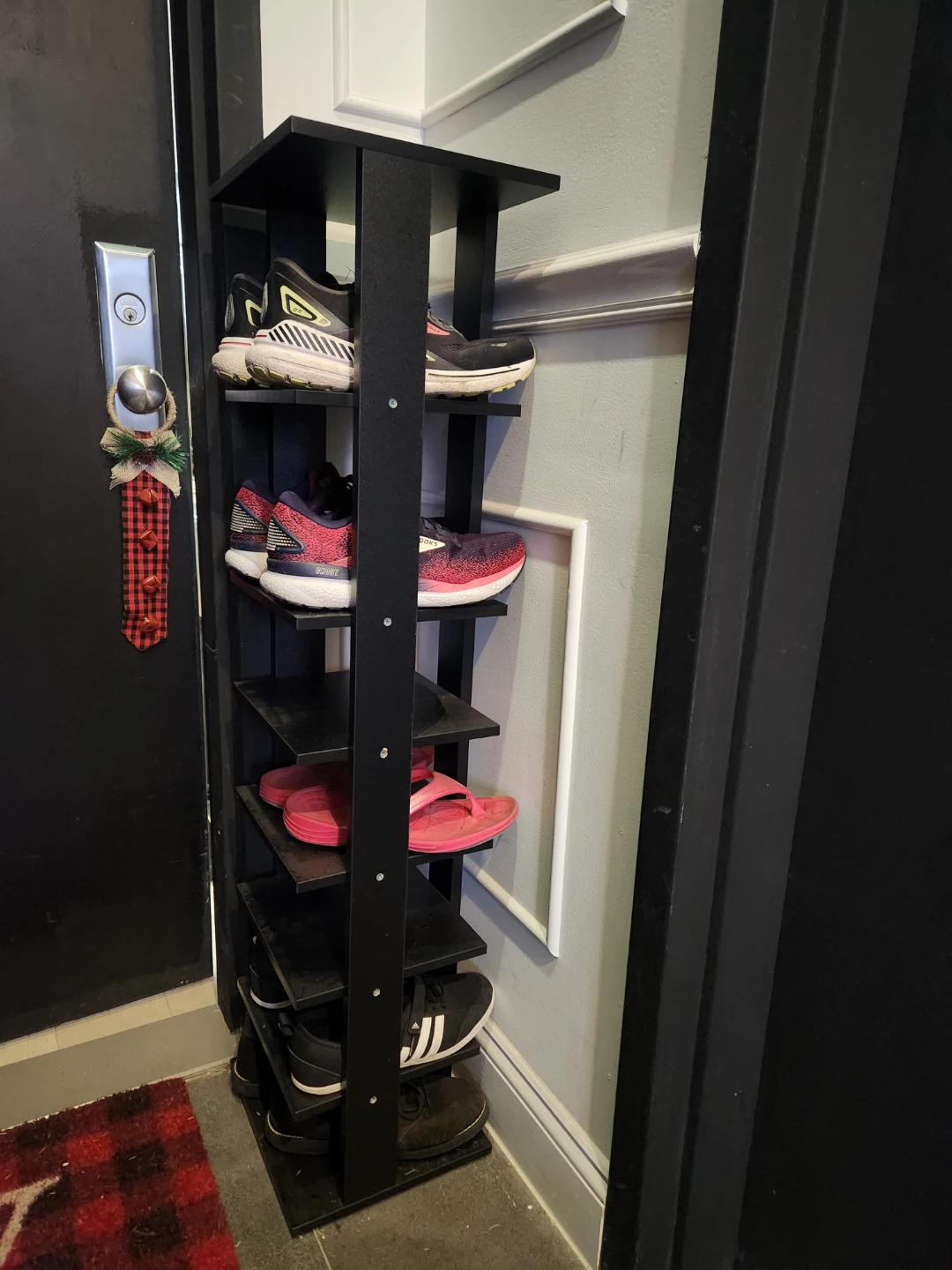 Black Vertical Shoe Rack