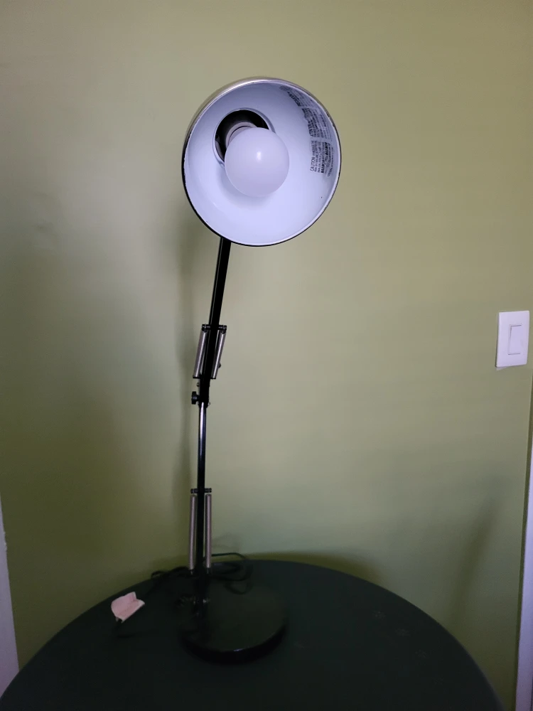 Adjustable Desk Lamp - Black and Silver - photo 2