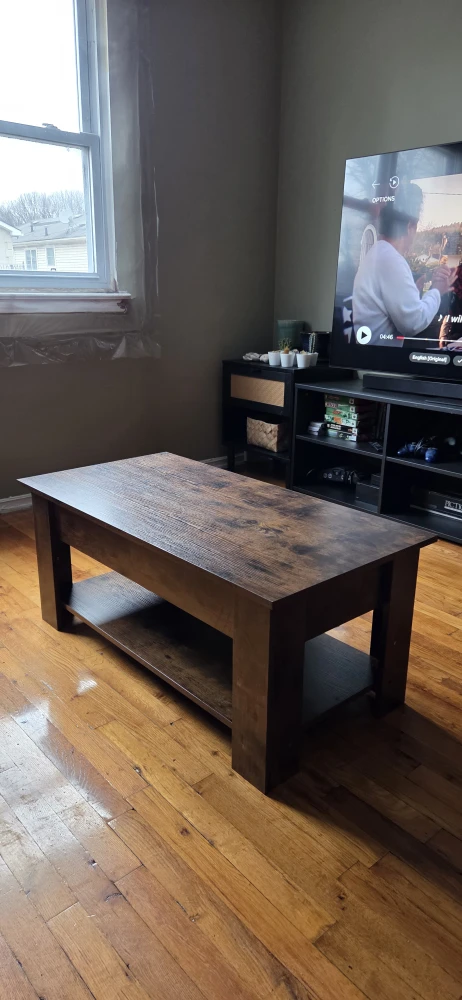 Lift Top Coffee Table - Brown - photo 2