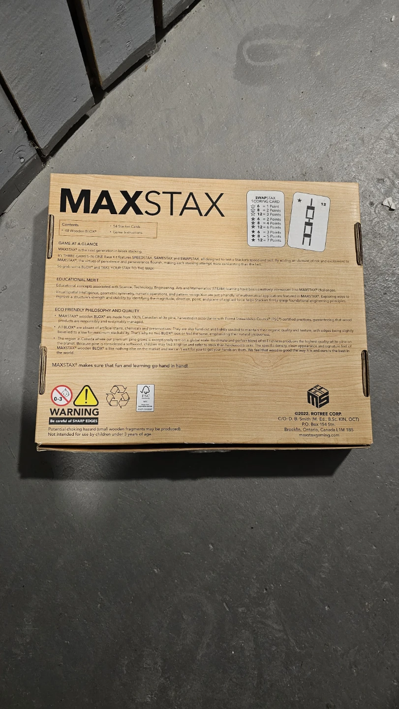 New MAXSTAX 3-in-1 Wooden Block Game Jenga 🏆 - photo 5
