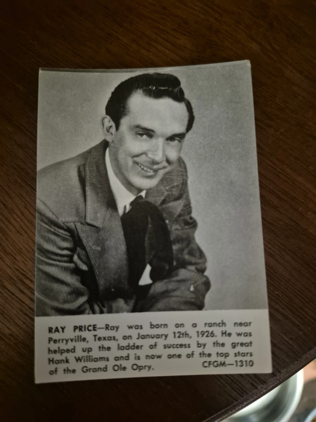 Ray Price Photo Card CFGM-1310