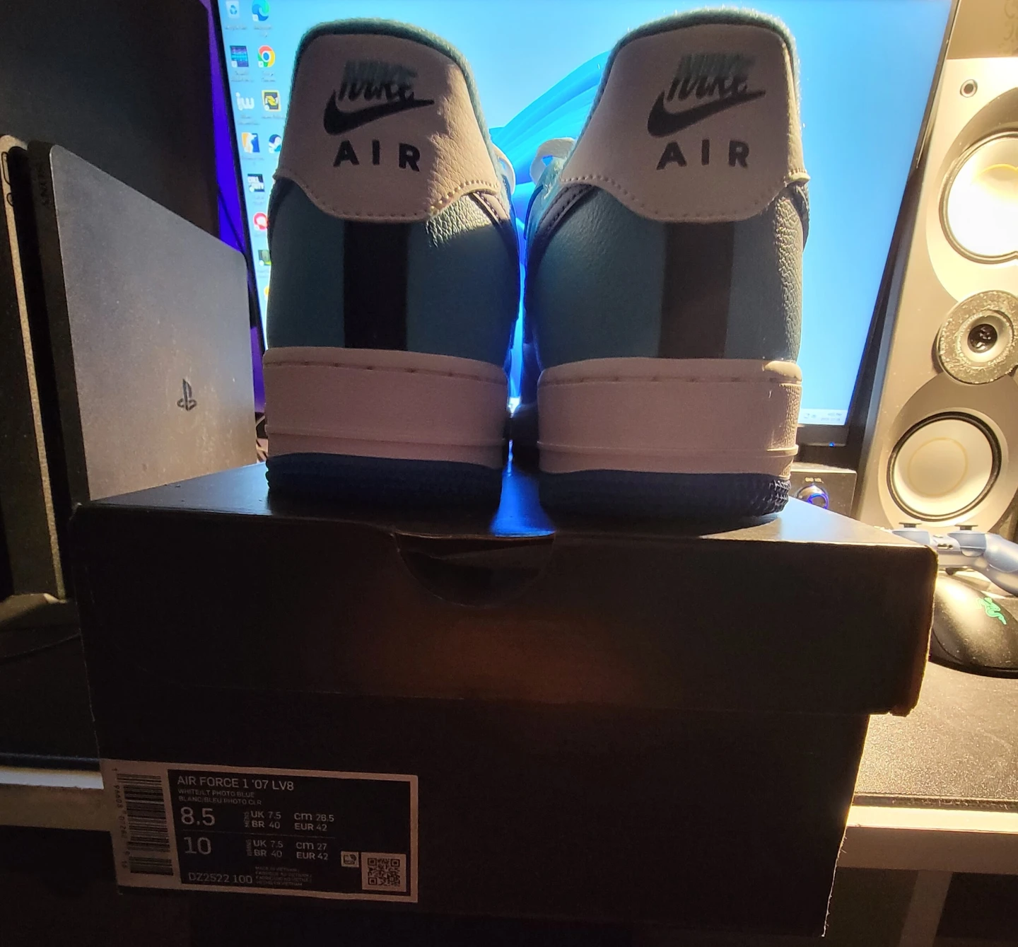 Nike Air Force 1 '07 LV8 Blue/White - Size 8.5 - photo 4