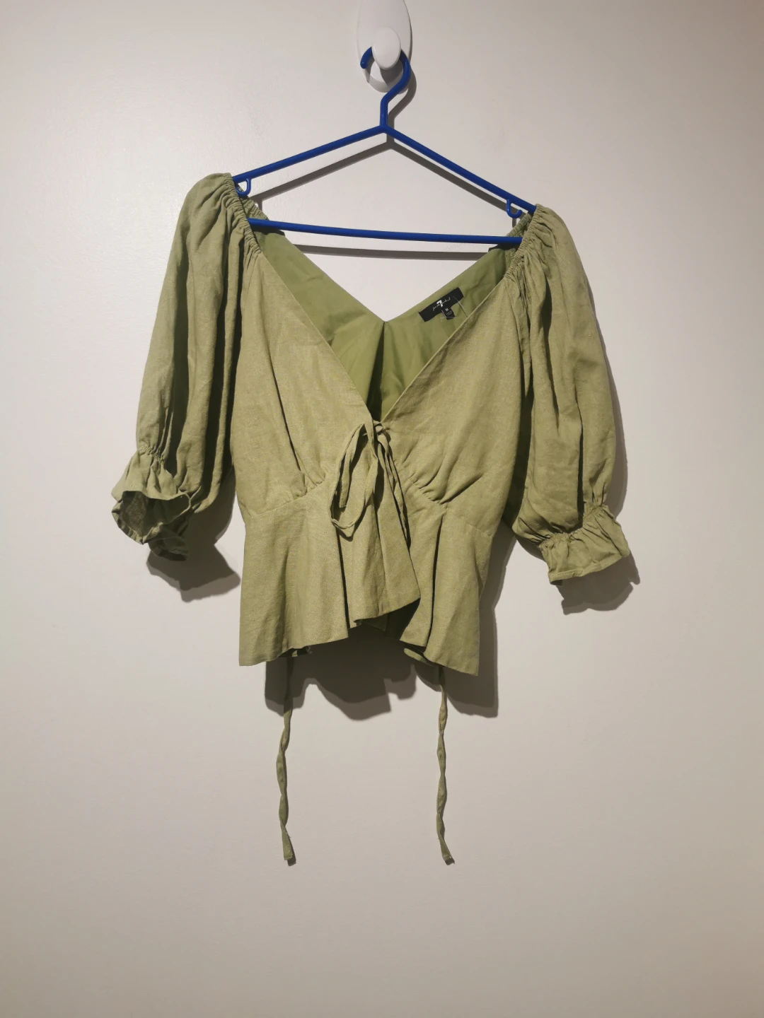 7 For All Mankind Green Blouse - Size M - photo 3