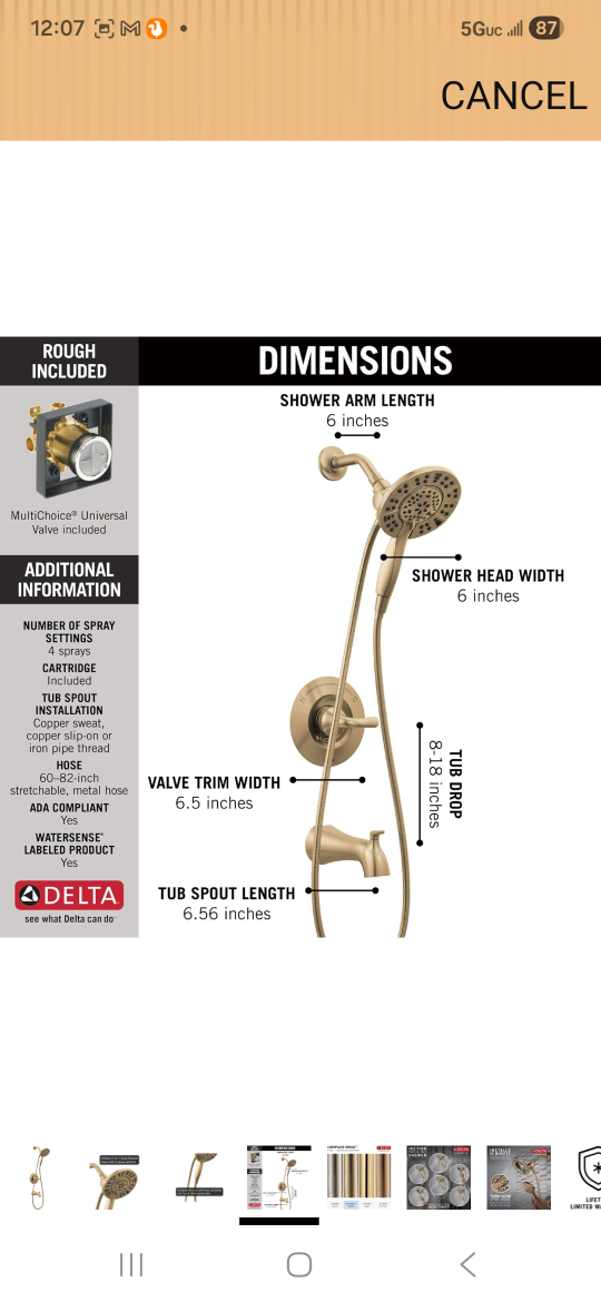 Delta In2ition 2-in-1 Dual Shower Head - photo 2