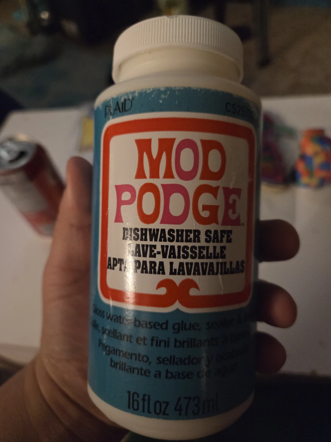 Plaid Mod Podge Dishwasher Safe 16 fl oz