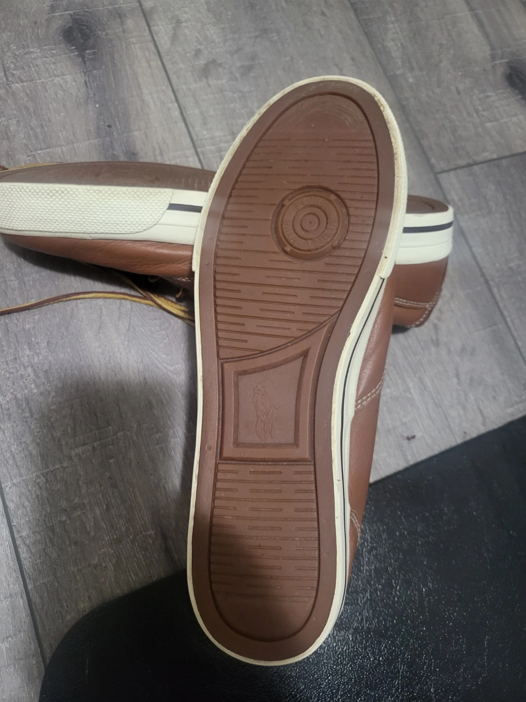 Polo Ralph Lauren Brown Leather Sneakers - Size 9D - photo 3
