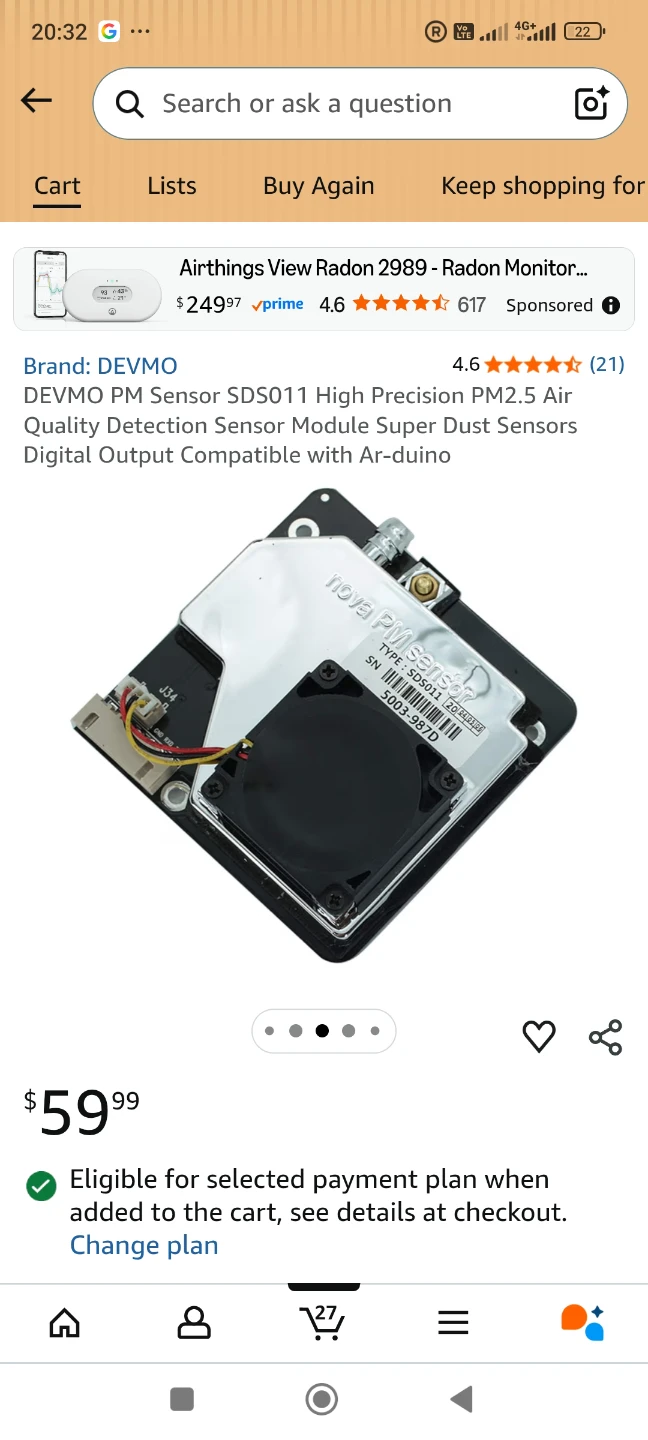 DEVMO PM Sensor SDS011 Air Quality Detection Module - photo 5