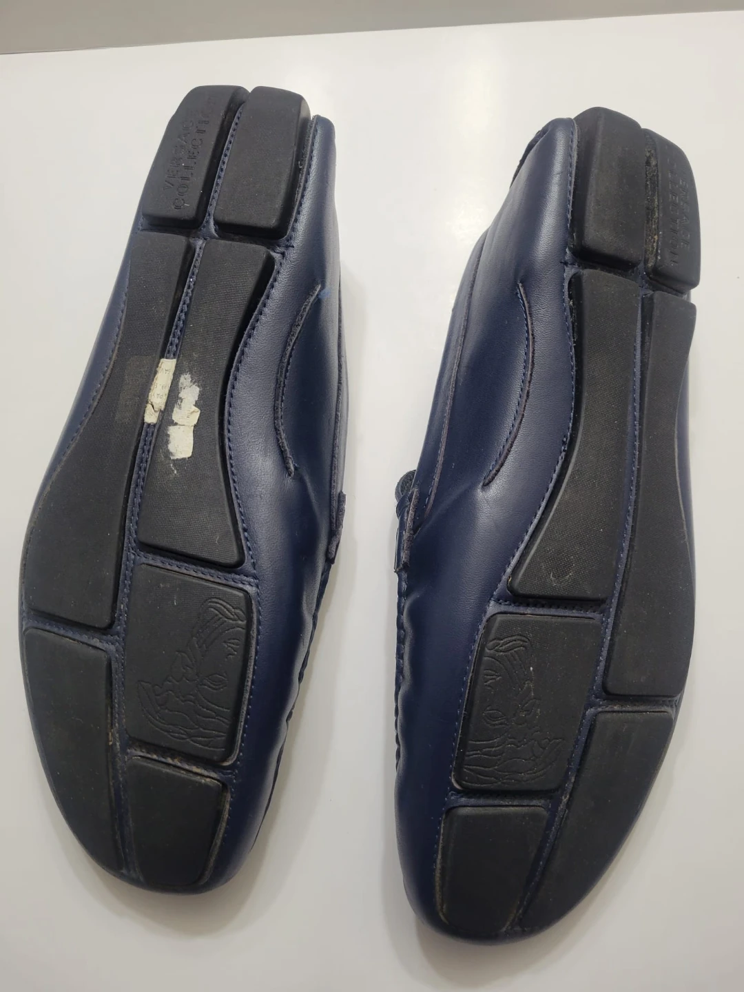 Versace Collection Men's Navy Leather Loafers - photo 4
