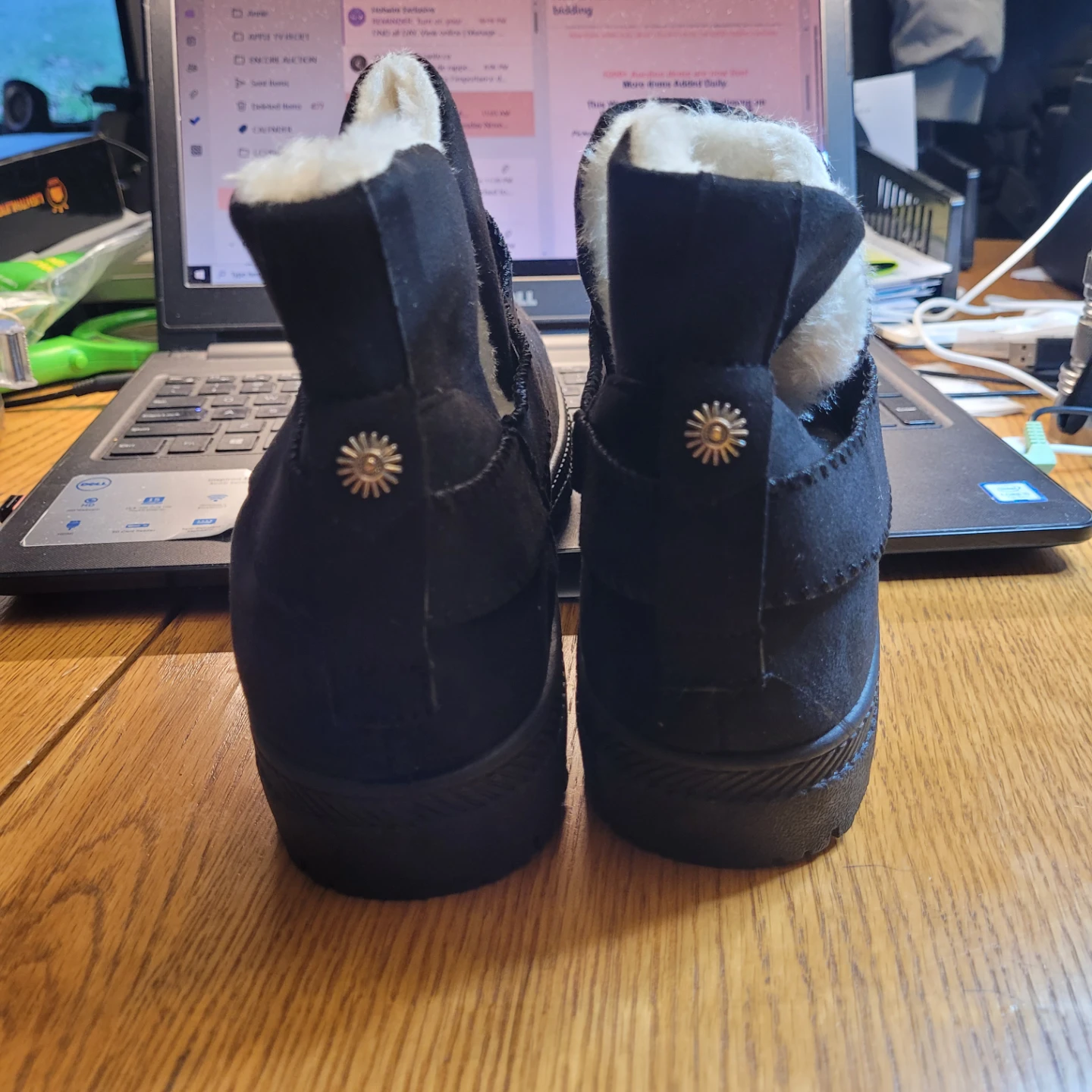Toloog Black Fur Lined Ankle Boots - photo 4