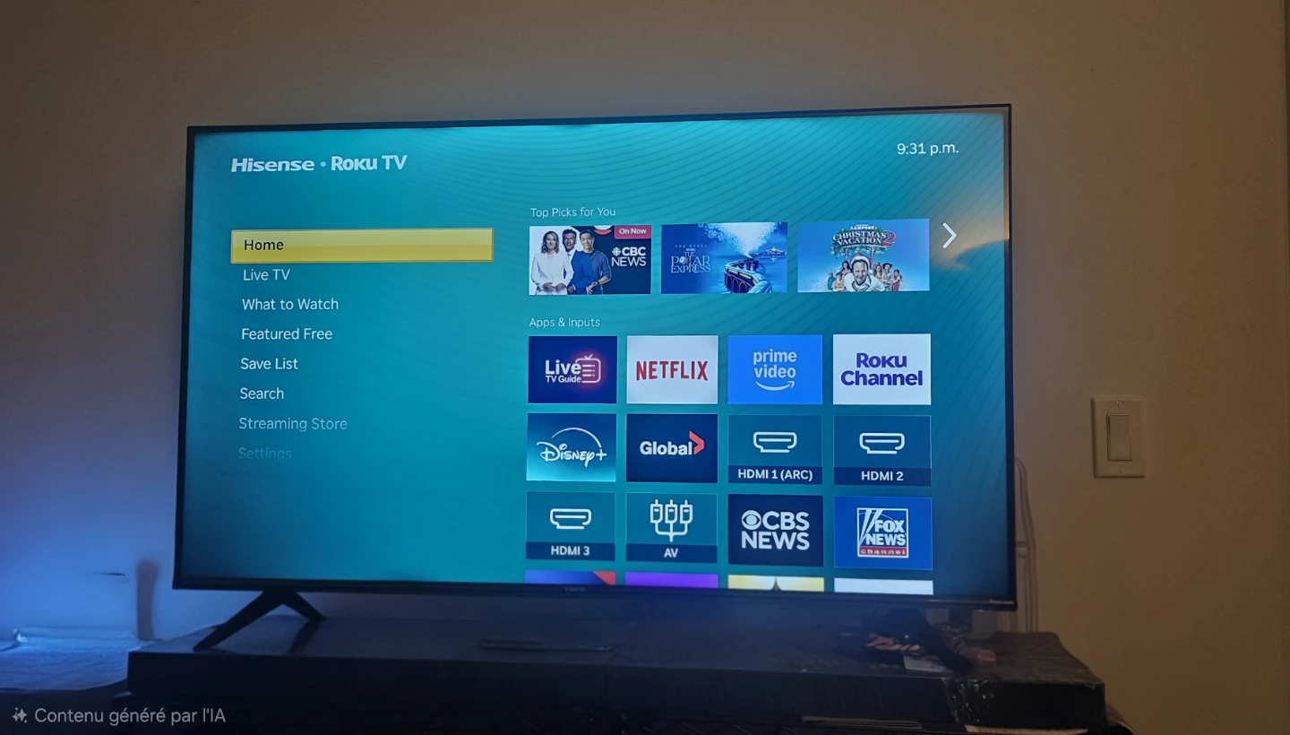 50 inch Hisense Roku Smart TV