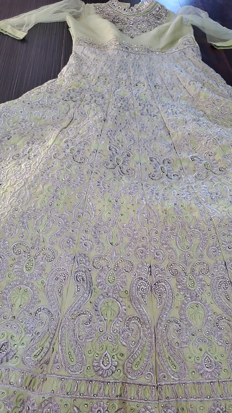 Green Embellished Anarkali Dress - photo 3