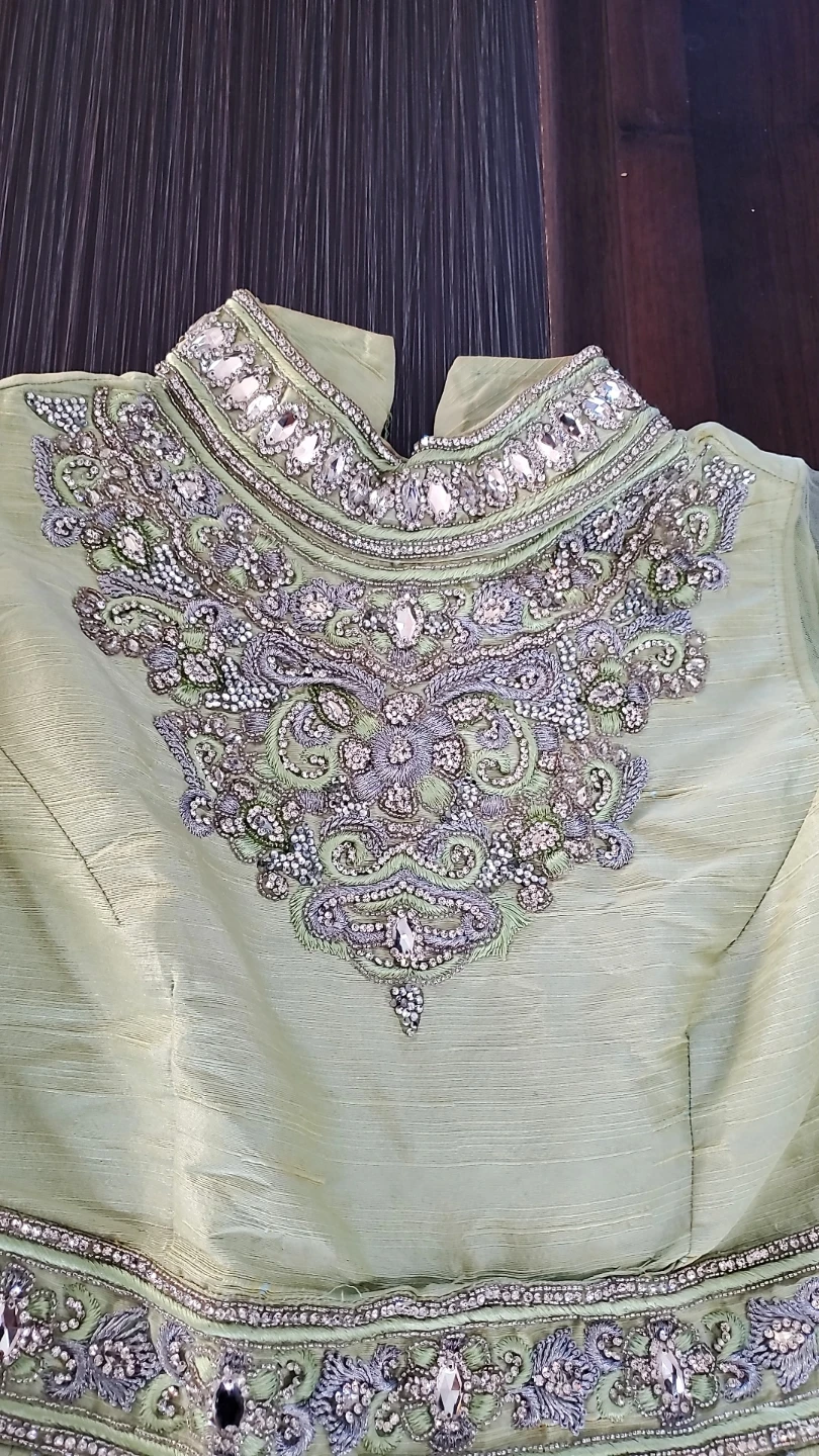Green Embellished Anarkali Dress - photo 4