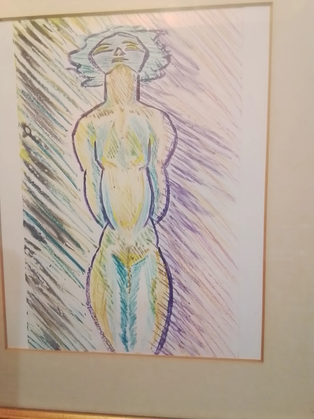 Framed Nude Sketch 13.75x15.75" - photo 2