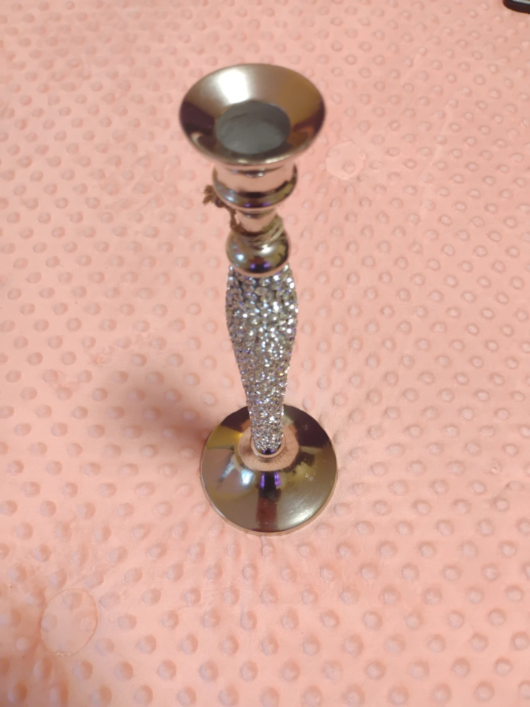 Silver Rhinestone Candle Holder - photo 2
