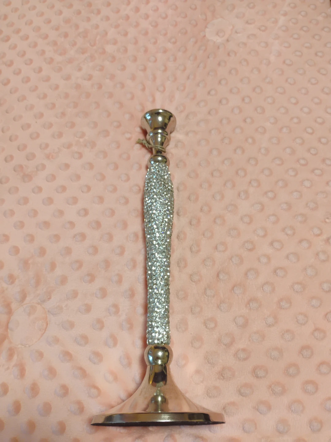 Silver Rhinestone Candle Holder - photo 3