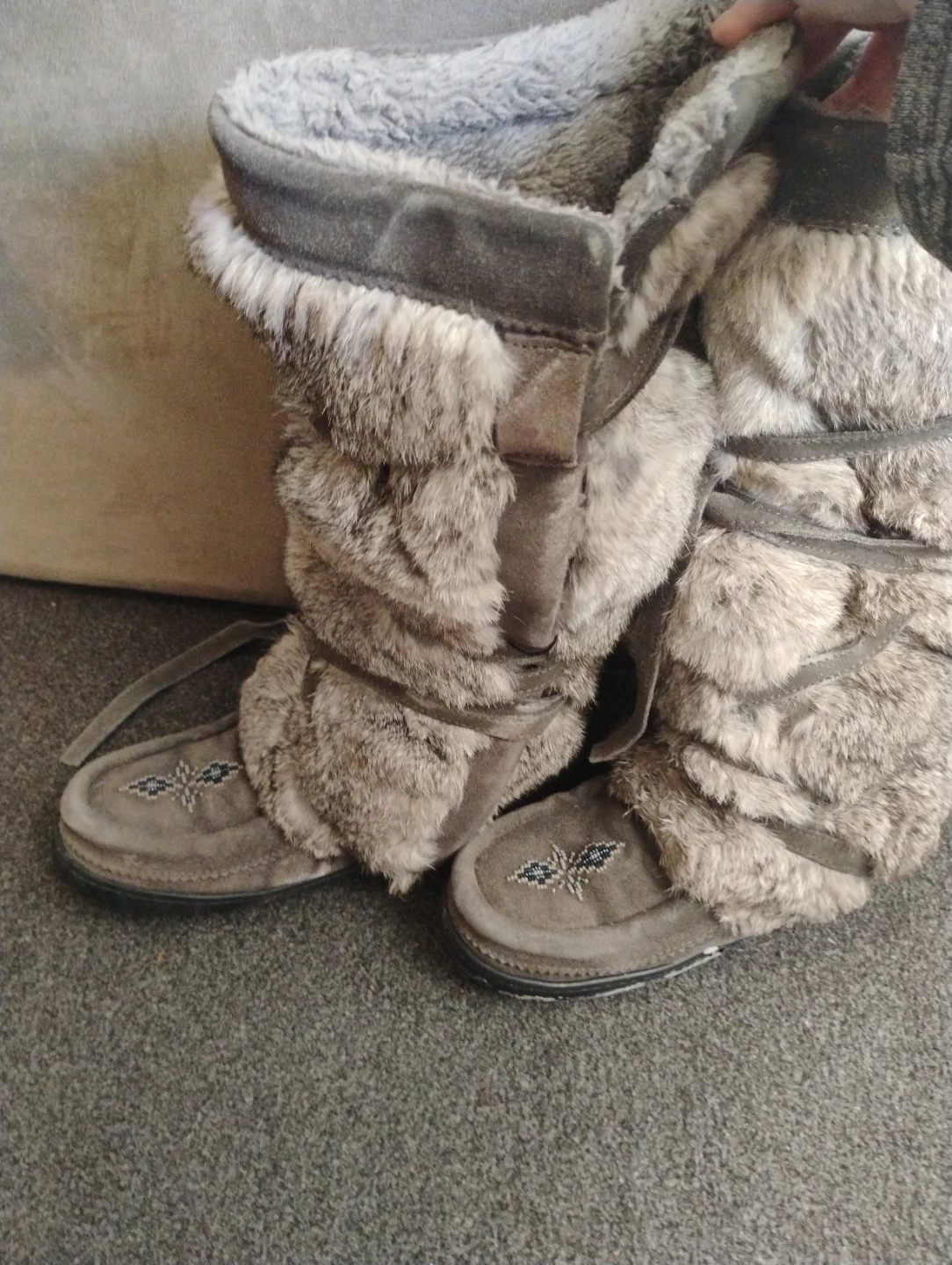 Charcoal Women's Tall Wrap Mukluks