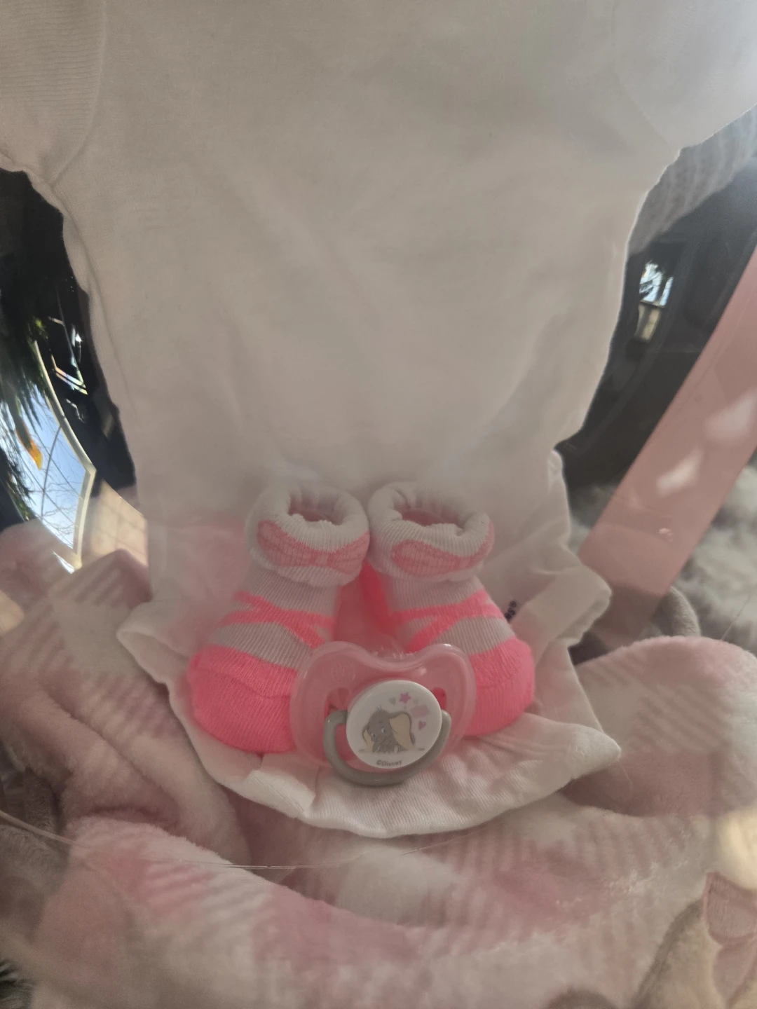 Baby Girl Gift Set - Onesie, Socks, Blanket, Pacifier - photo 4