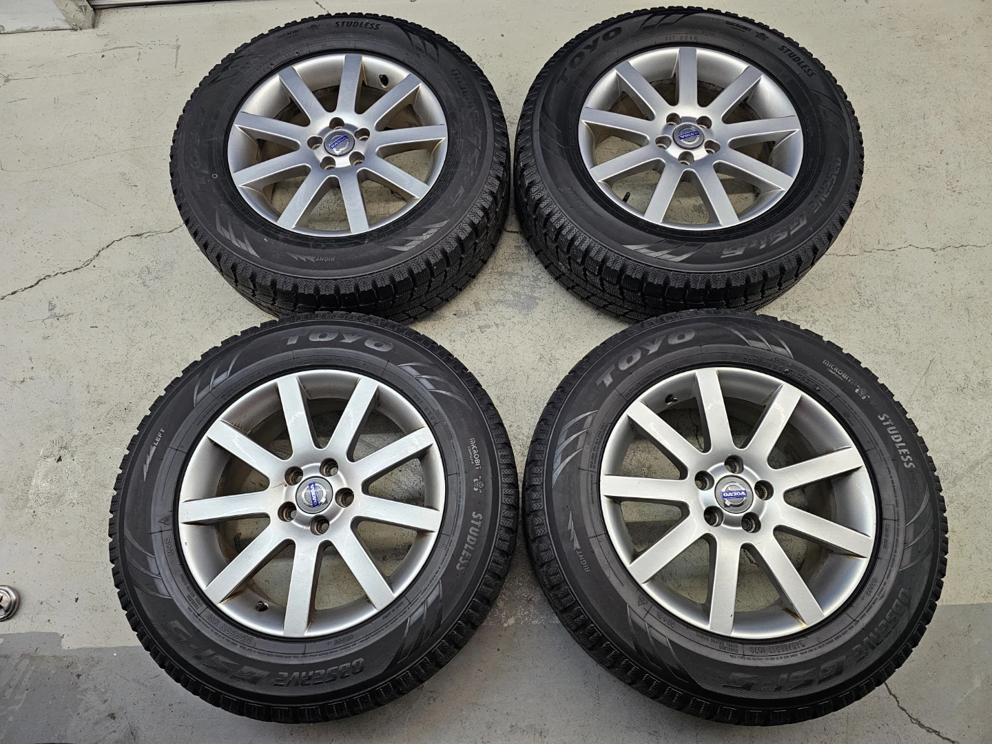 VOLVO XC90 WINTER TIRES ON O.E.M RIMS 245/65 R17