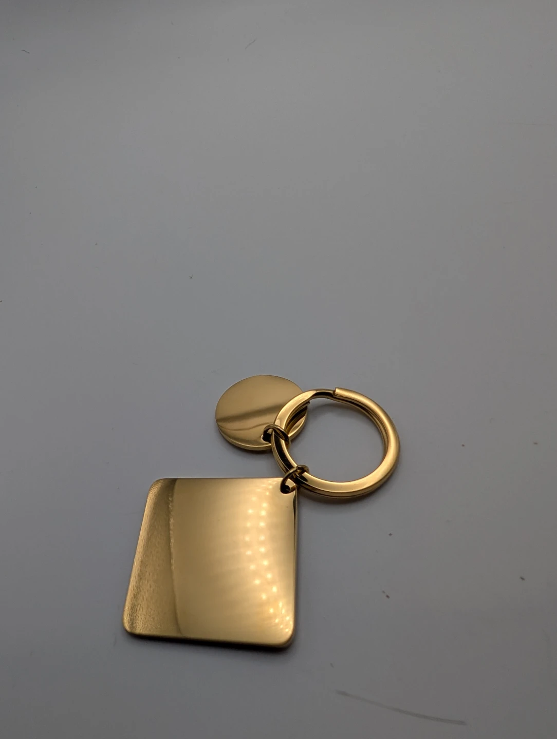 Gold Metal Square and Circle Keychain (3 for $10)