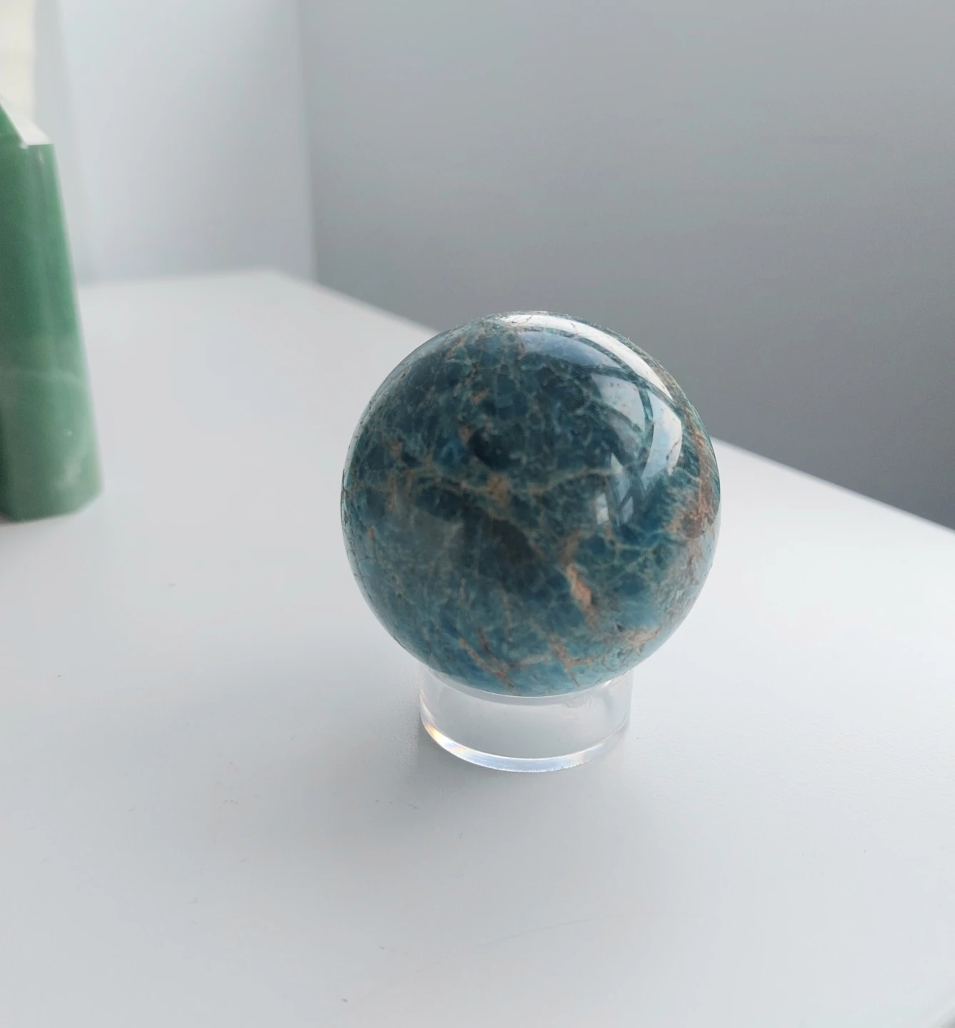 Blue Apatite Sphere - photo 4