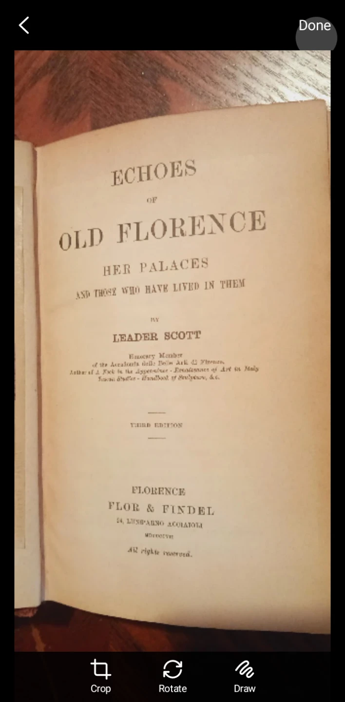 Antique 1900s Book."Echoes of Old Florence" by L. SCOTT - photo 3