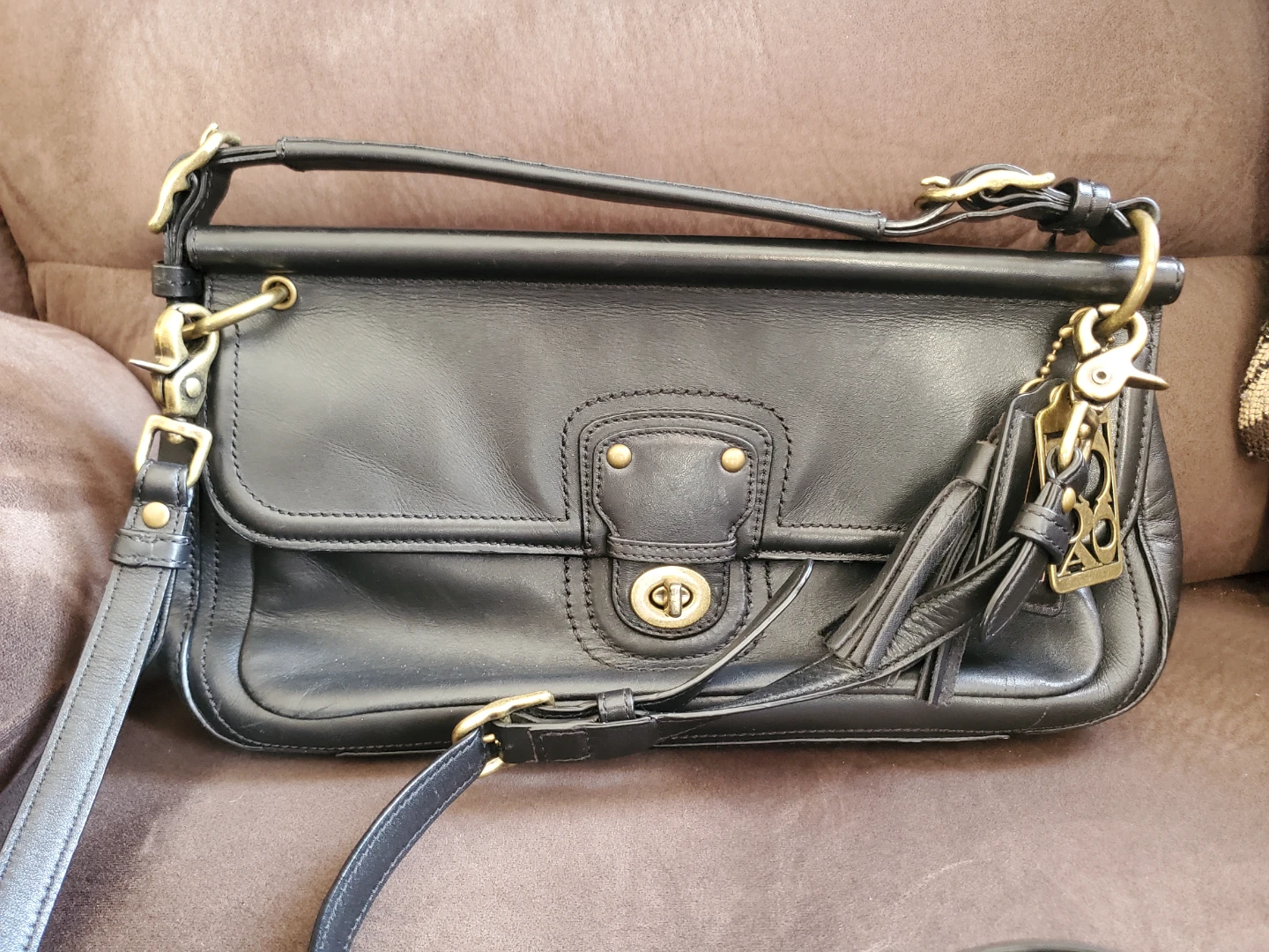 Coach Black Leather Handbag