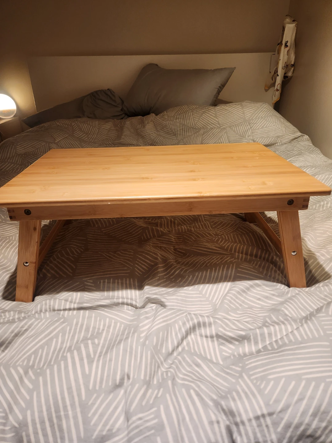 Foldable Bamboo Bed Tray Table - photo 2