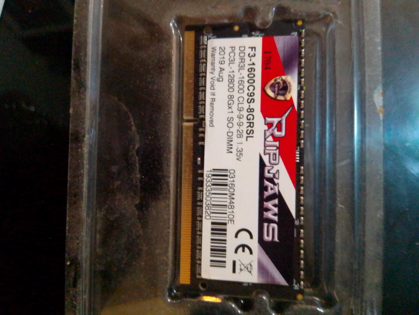 G.Skill Ripjaws DDR3L-1600 8GB RAM Stick