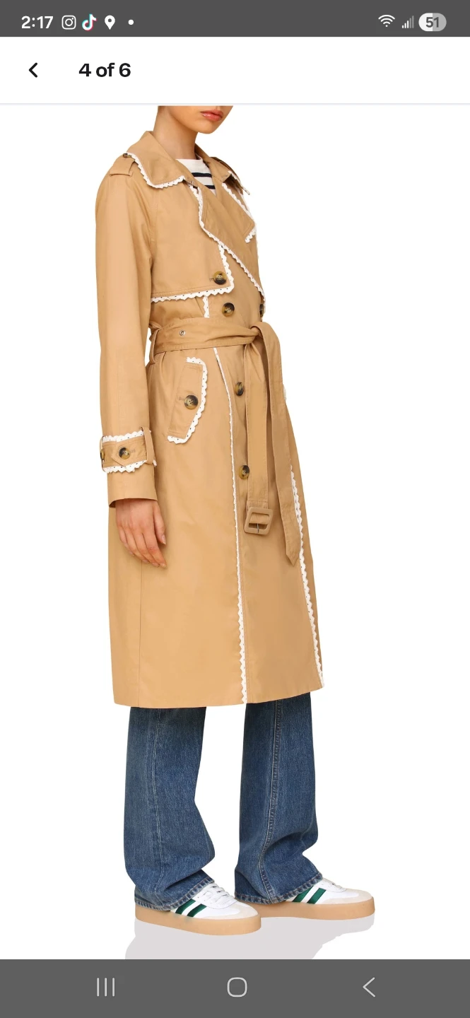 7 For All Mankind Trench Coat - Size S NWT - photo 5