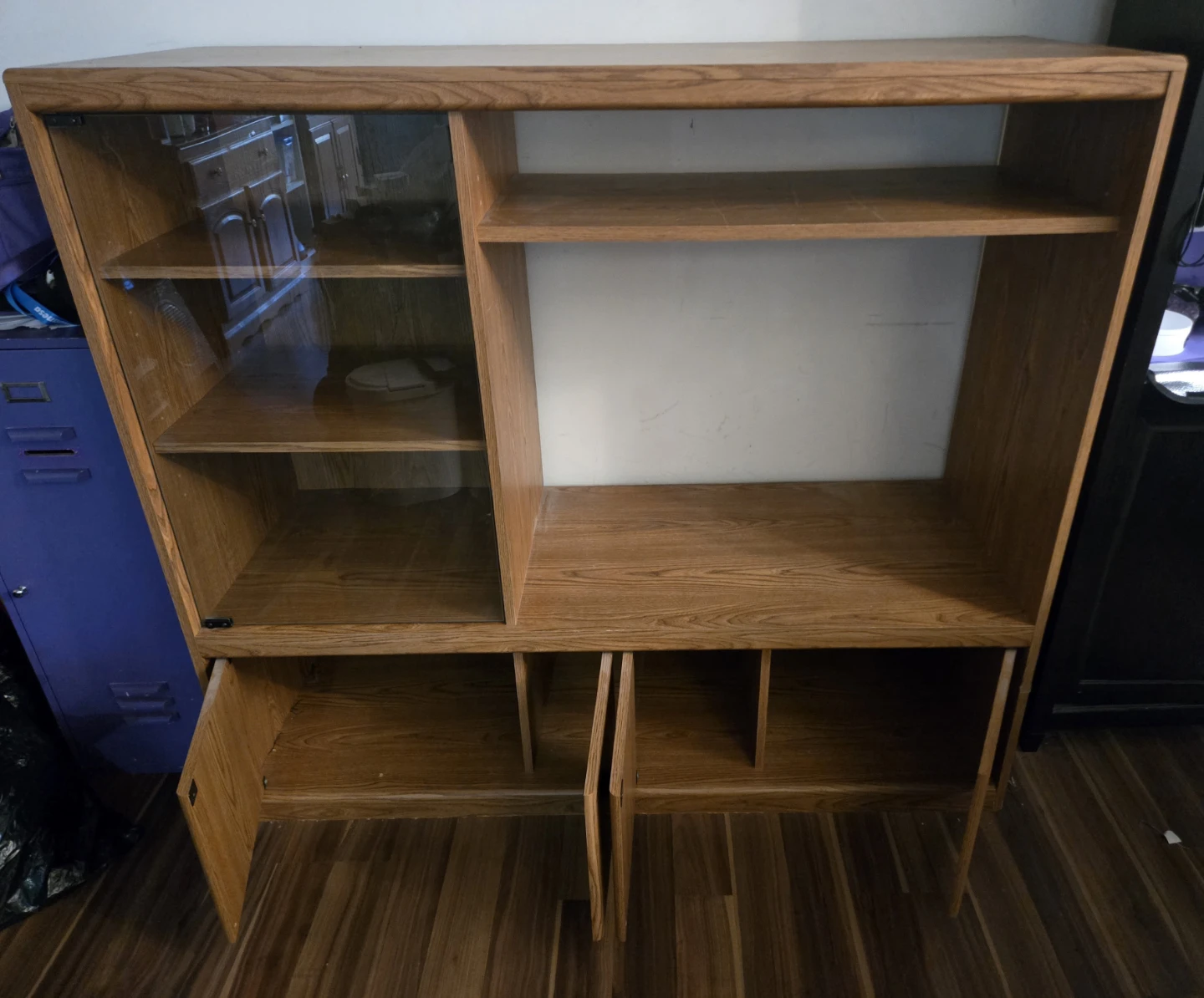 FREE - Wood Entertainment Center MUST PICK UP - photo 2