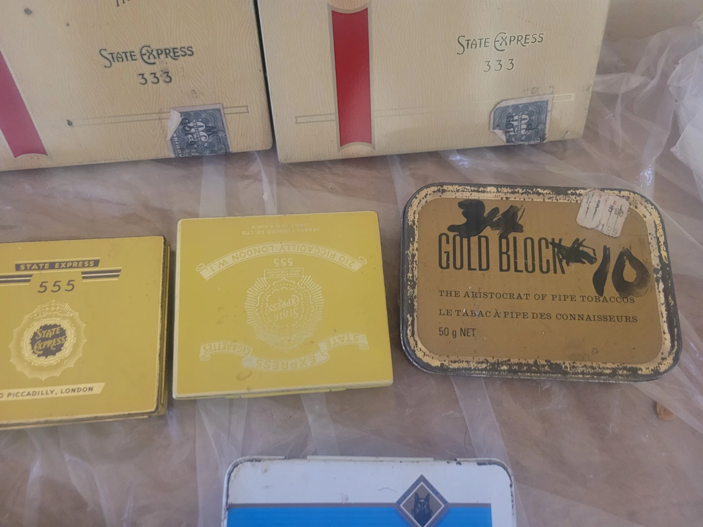9 VINTAGE CIGARETTE TIN GOLD BLOCK TURRET SWEET CAPORAL - photo 2