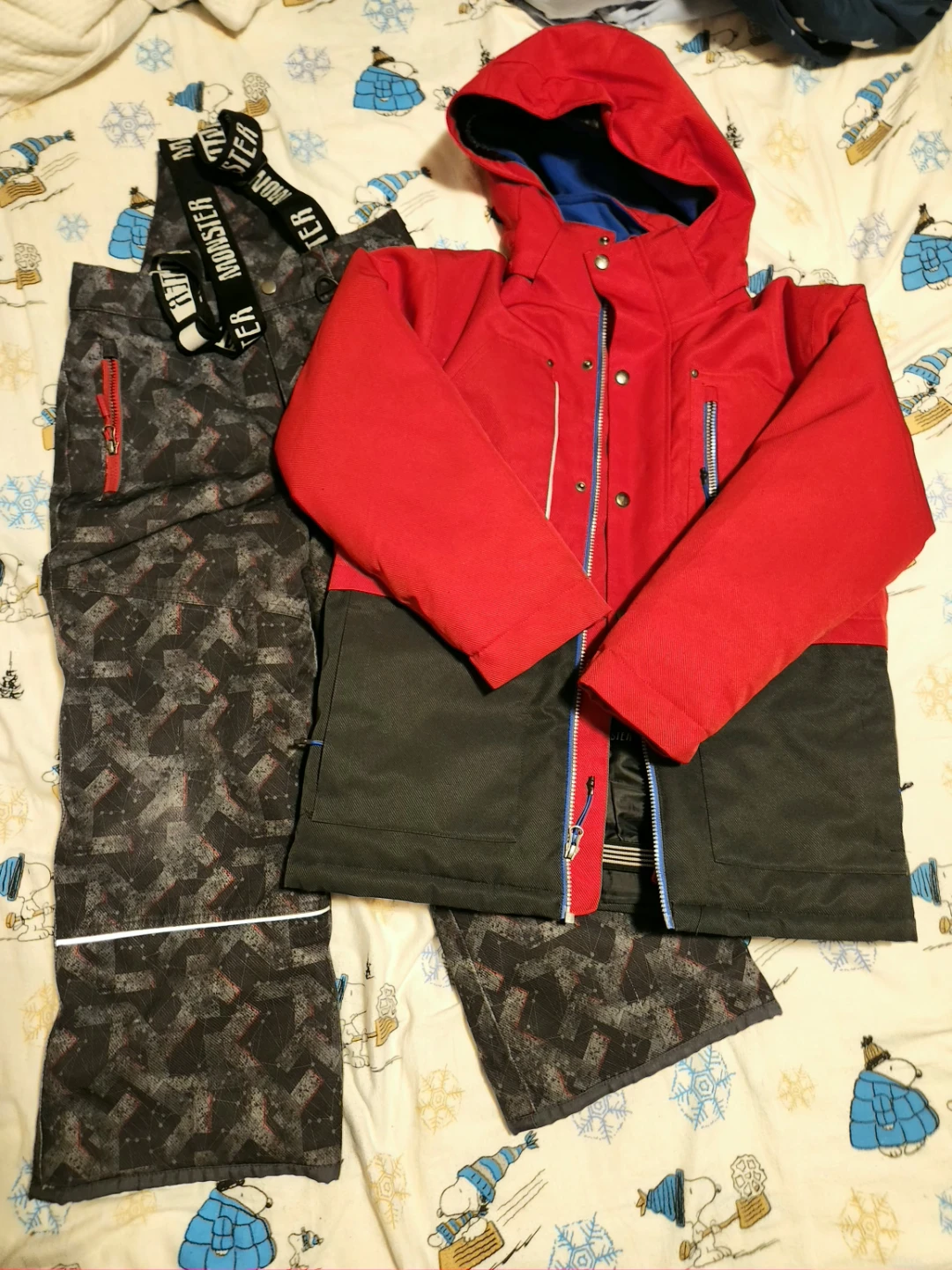 Monster Kids Snow Jacket Size 10 pants size 8