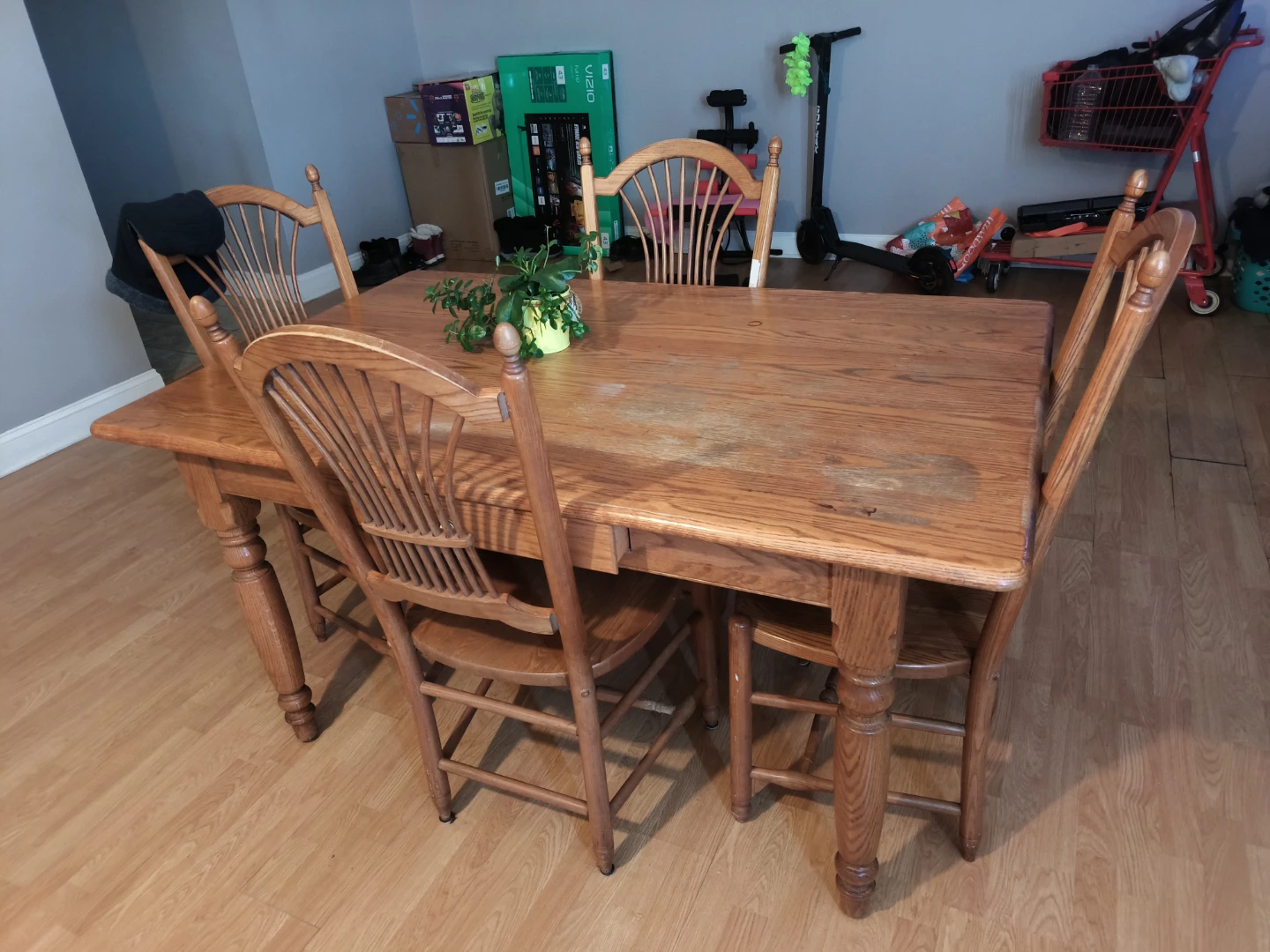 Wooden Dining Table with Chairs - photo 2